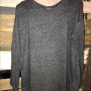Grey and Black zipper back shirt