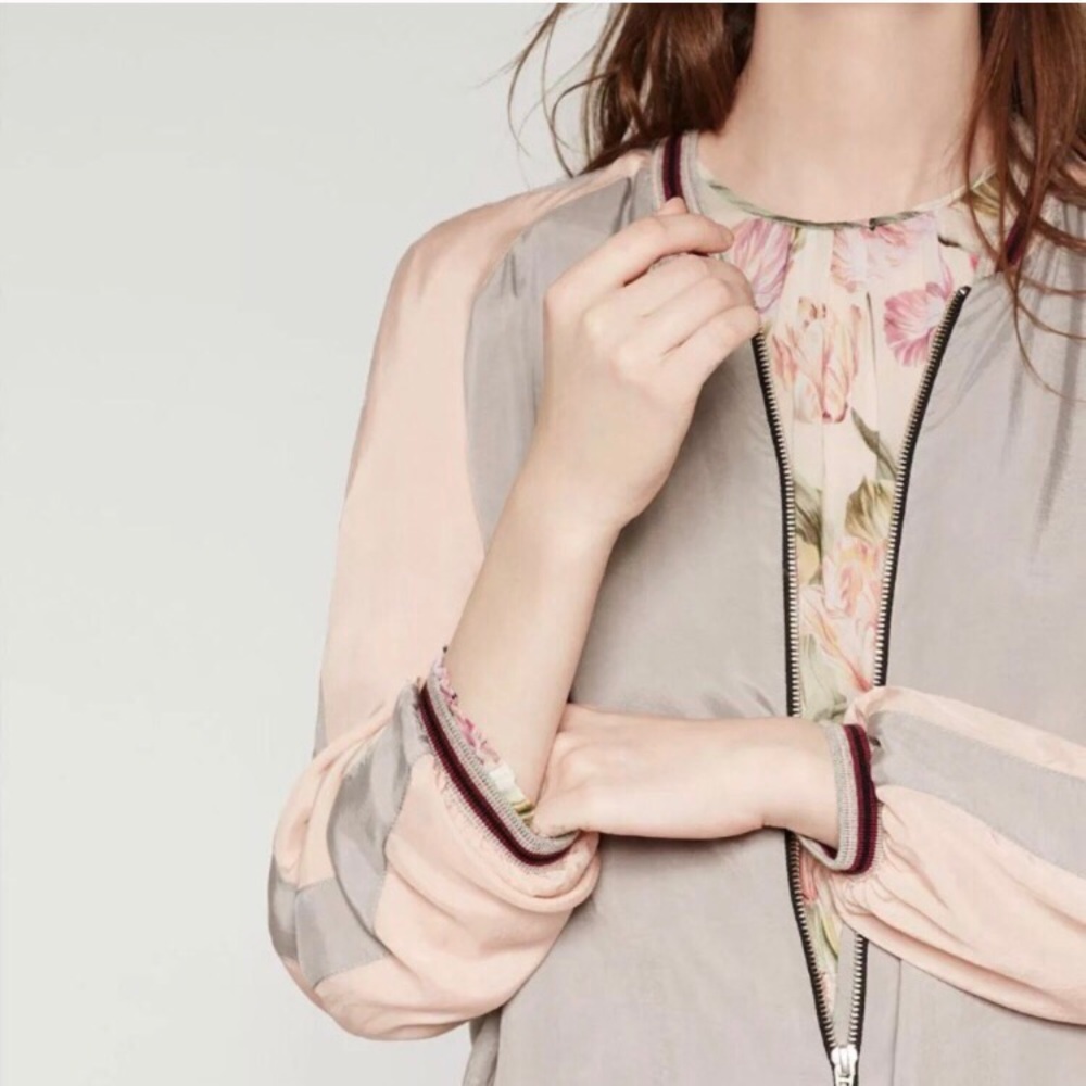 🆕 Zara pink gray two tone bomber jacket - Picture 3 of 6