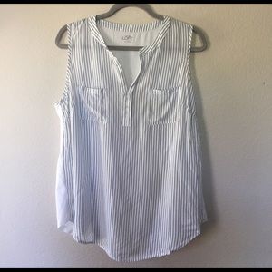 LOFT striped sleeveless blouse