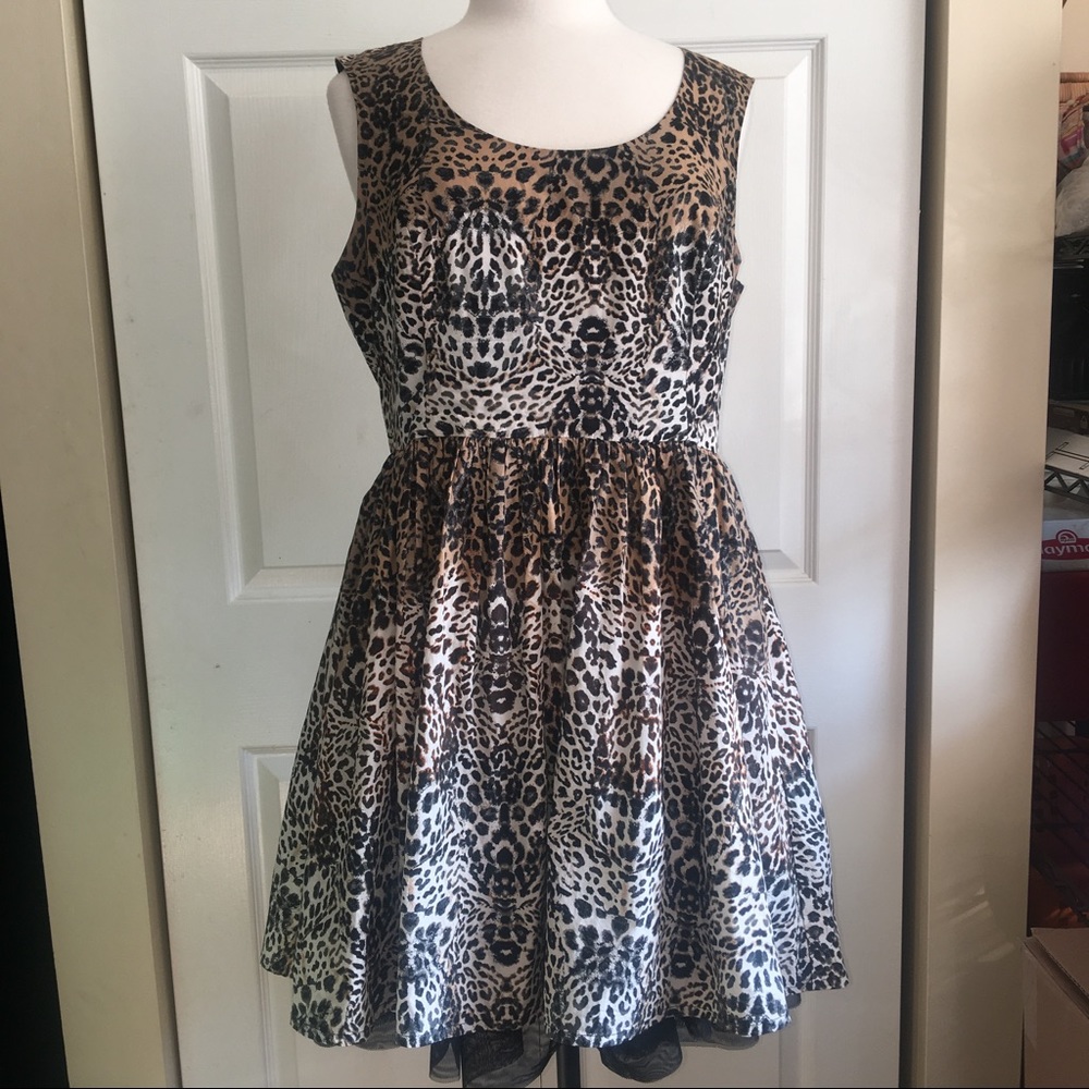 Jessica Simpson 13/14 cheetah brown dress
