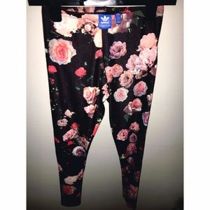 adidas rose print leggings