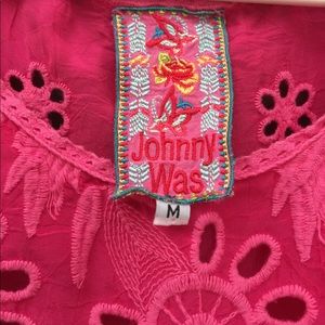 Johnny Was drawstring layer dress Medium