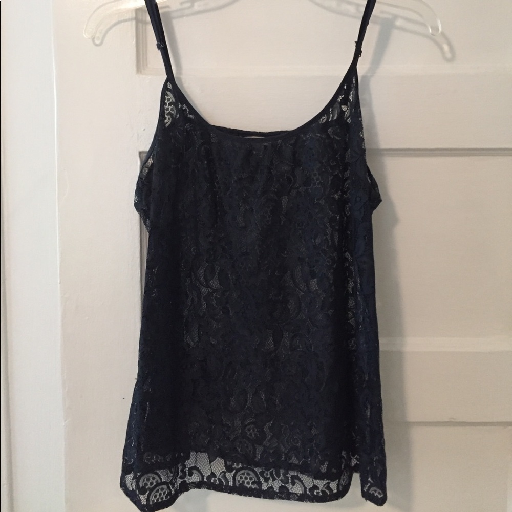 Lace spaghetti strap top