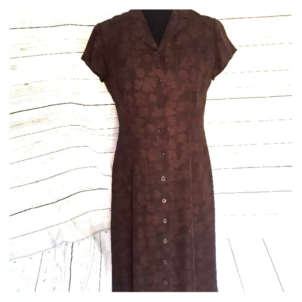 Lauren gorgeous Silk dress EUC modest flattering