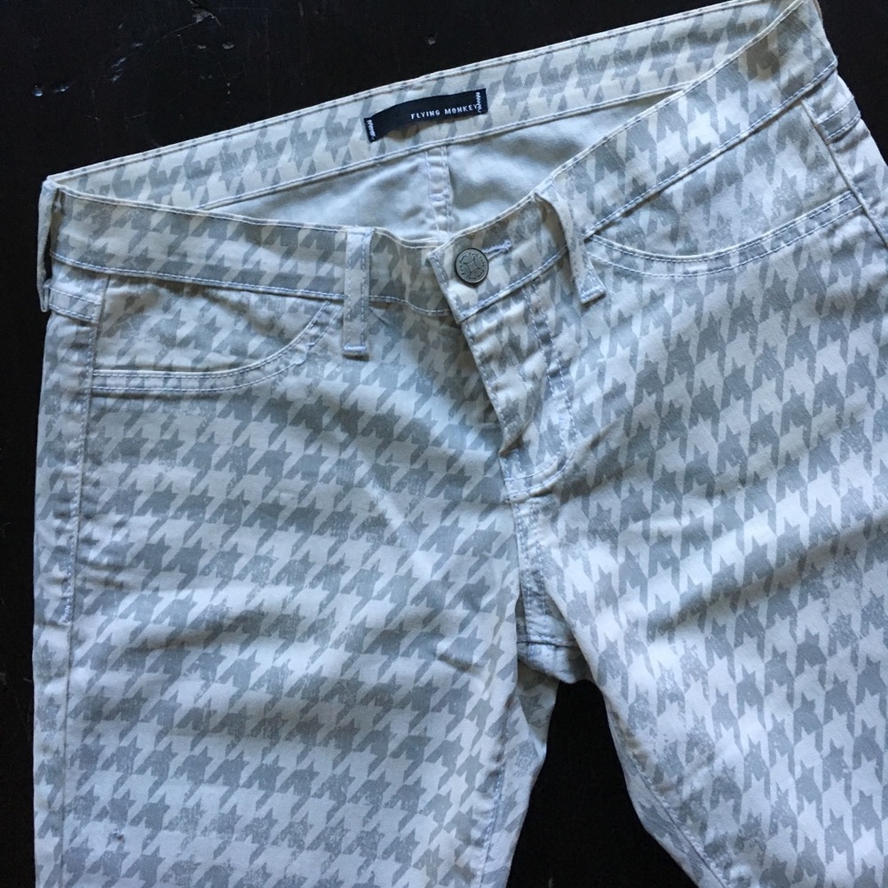 Stretch, /houndstooth patterned pants,