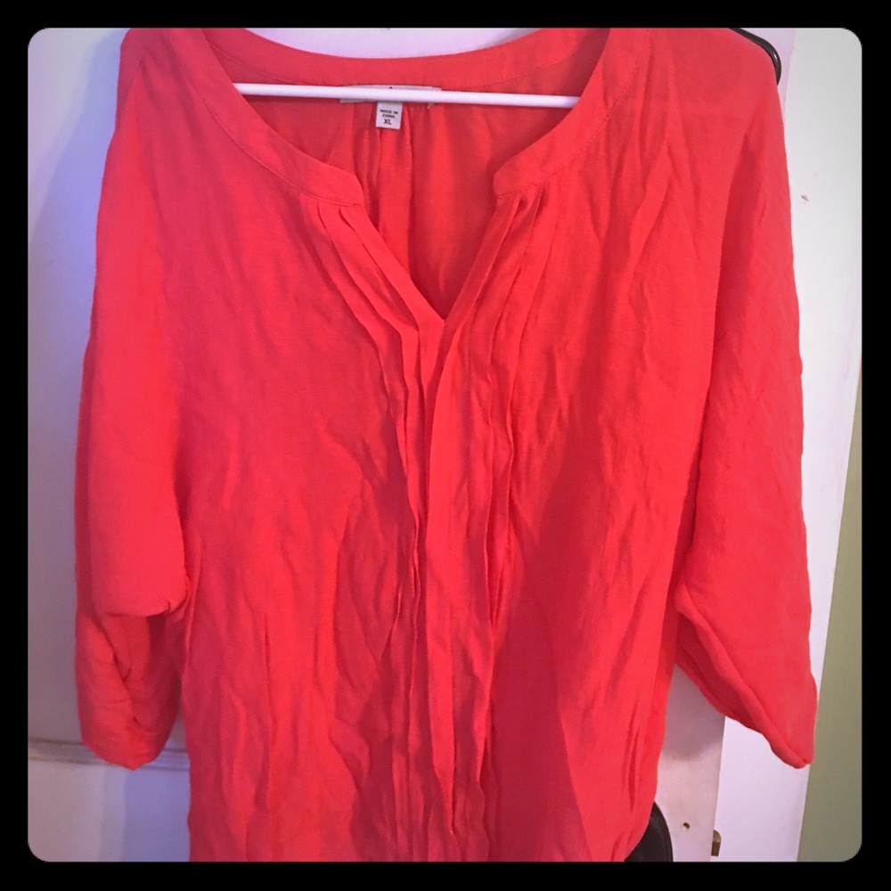 Coral blouse