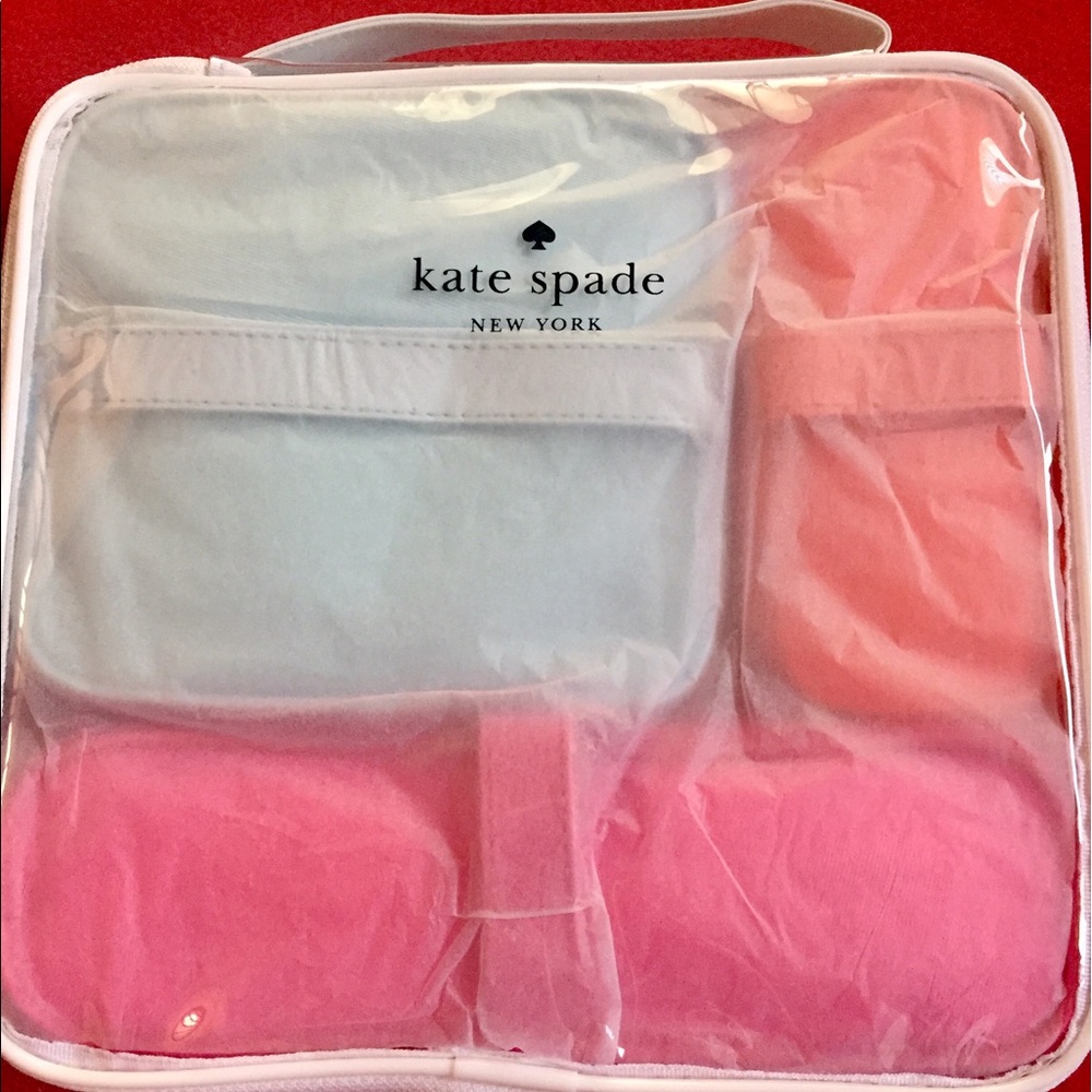 Kate Spade Set of 4 Cosmetic Travel Pouches