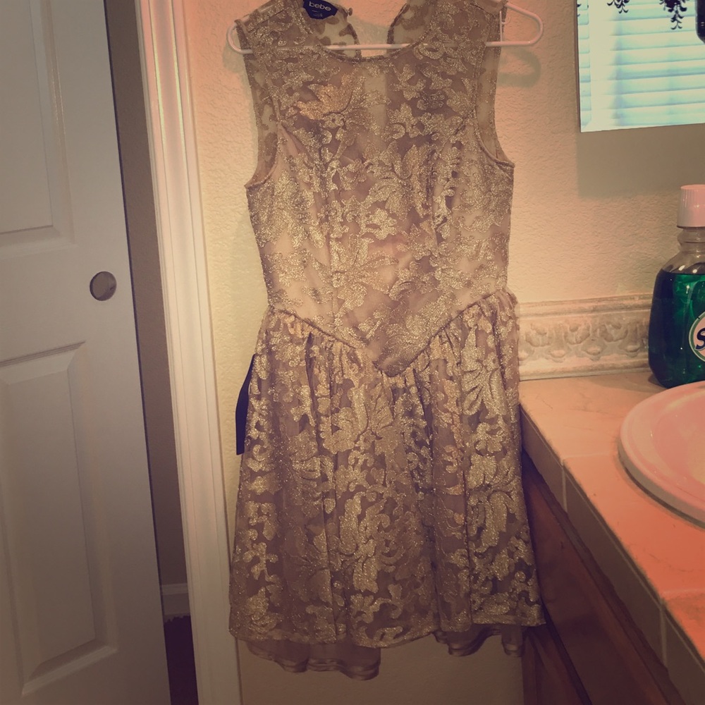 BEBE Gold dress