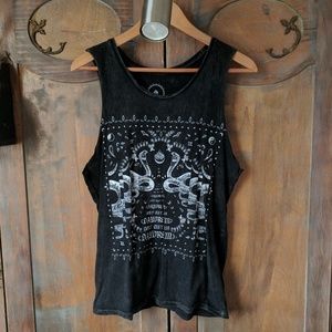 Witchy Cobra Daydream Muscle Tank Dark Gray