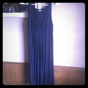 Navy blue ankle length J Crew dress