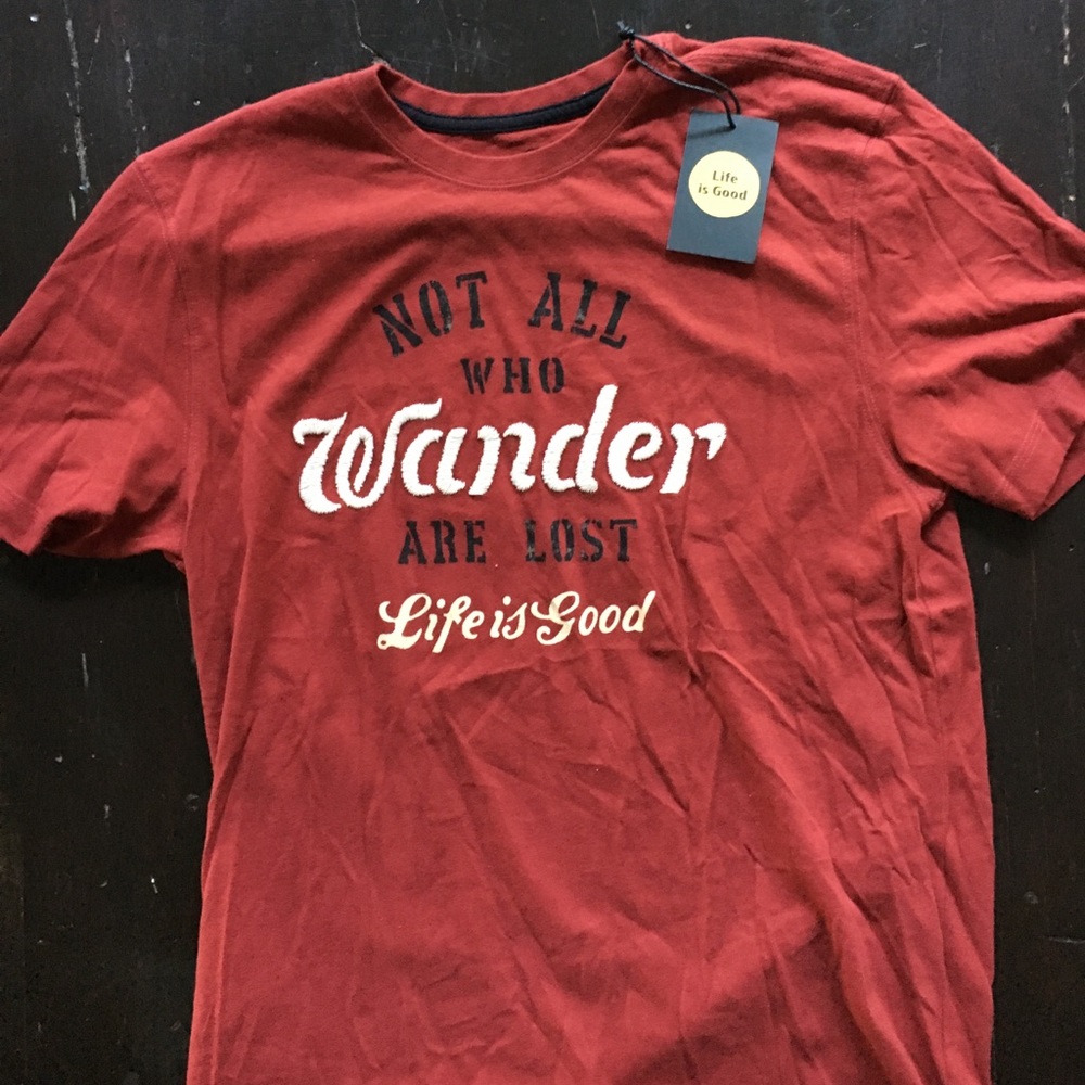 Life is Good red tee-so soft! Size med.