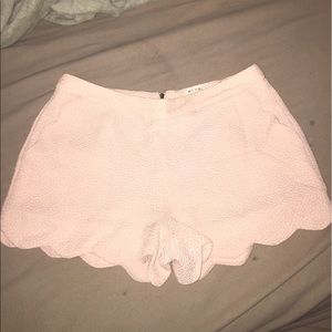 Peach scalloped shorts