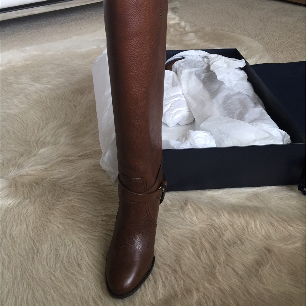 Ralph Lauren Tumbled Vachetta Dark Brown Boots