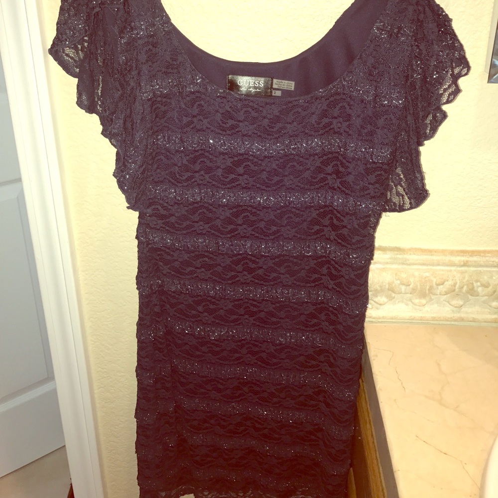 GUESS Navy blue Short Dress