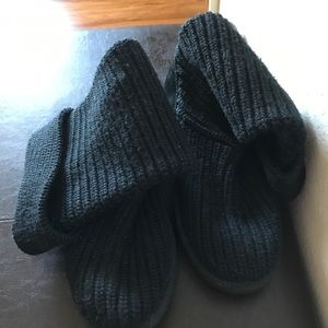 Black knit Ugg Boots