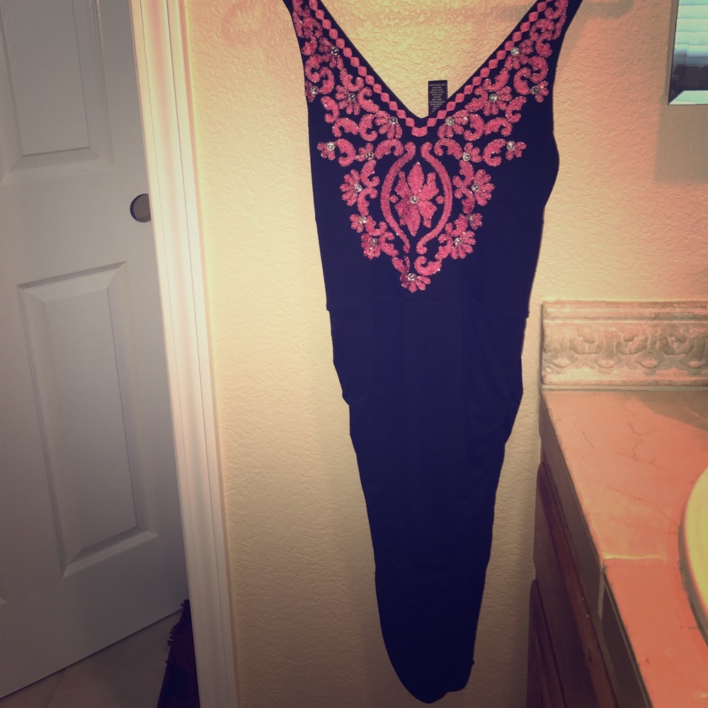 I.N.C Pink  & Navy Blue Dress