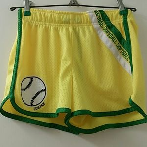 Justice girls athletic shorts Softball