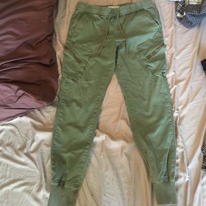 Army green joggers