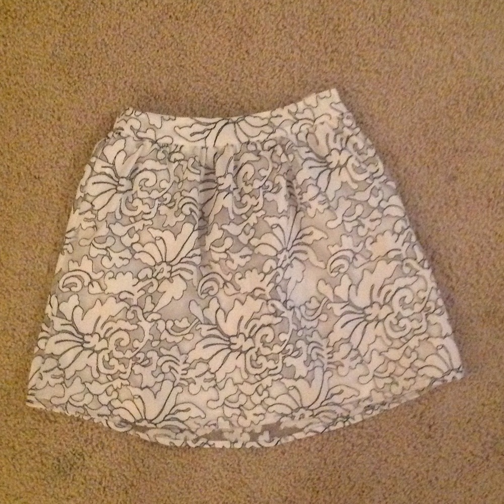 White floral skirt