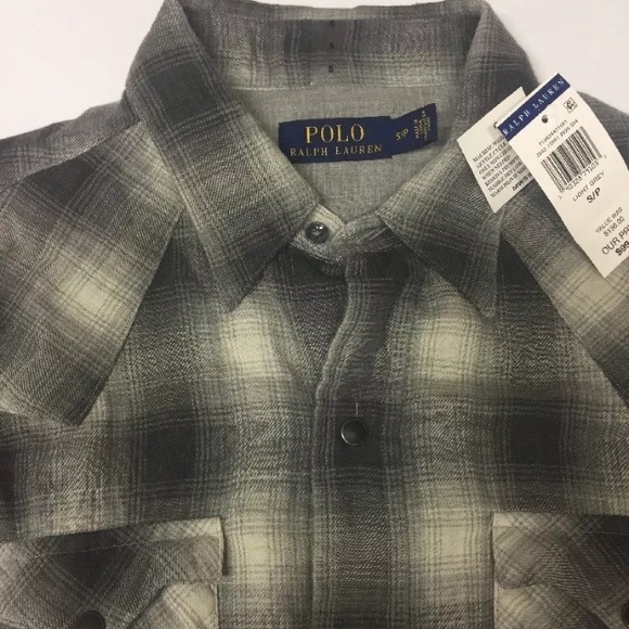 Polo R/Lauren B/Down Small Western Plaid Shirt$198 - Picture 3 of 5