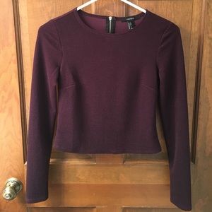 Cropped, Long Sleeve Top from Forever 21
