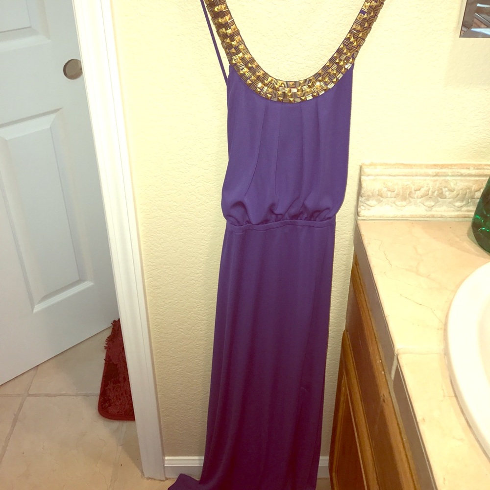 BEBE Blue Long summer dress