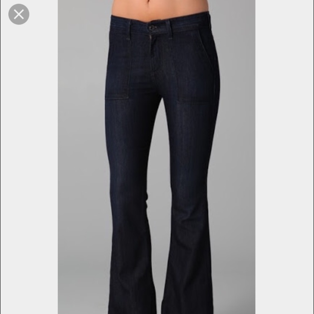 Ag Goldie patch pocket bell bottom