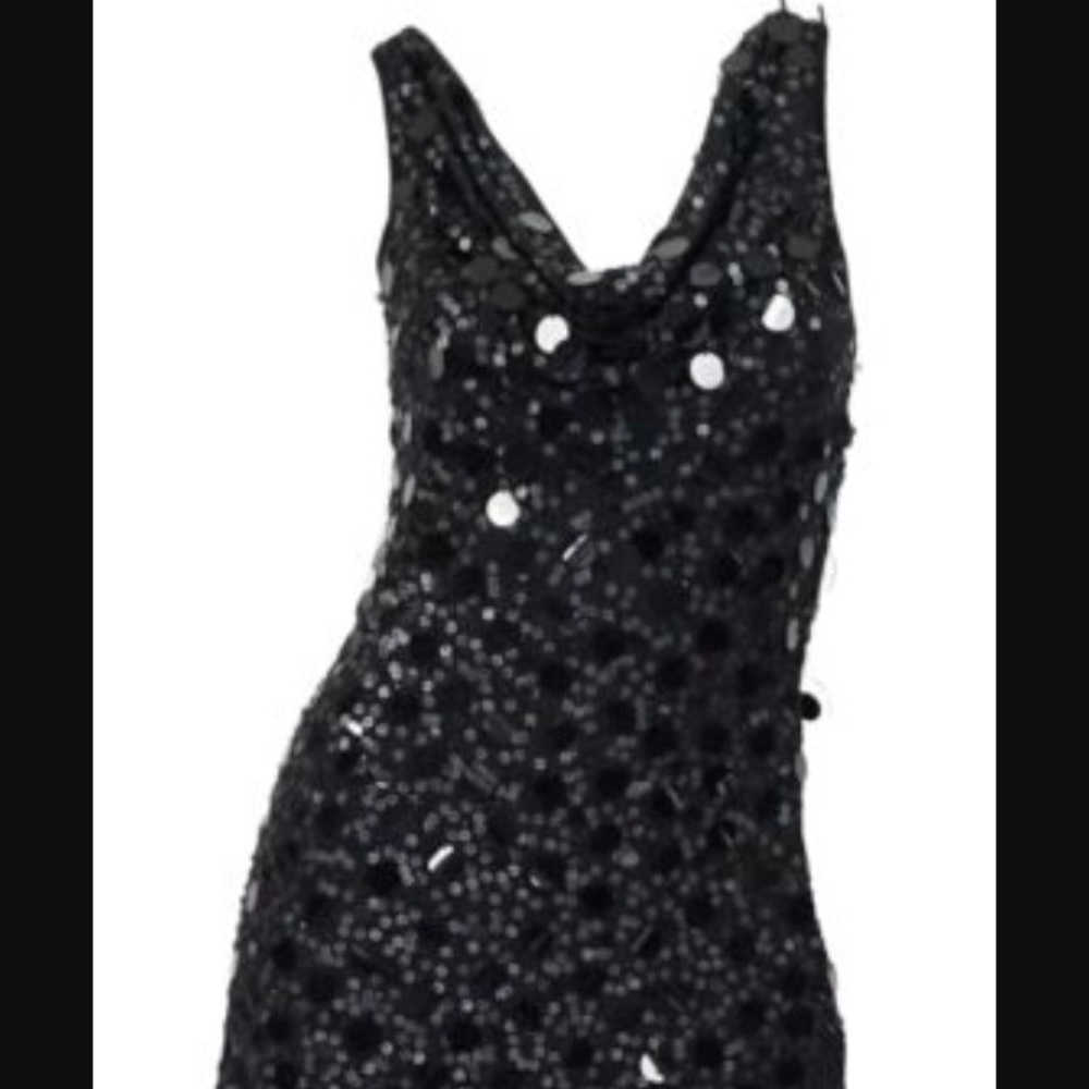 Black sequin formal dress