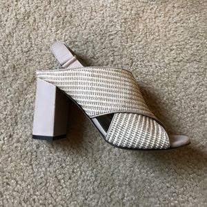 Vince Gray Woven Platform Sandals