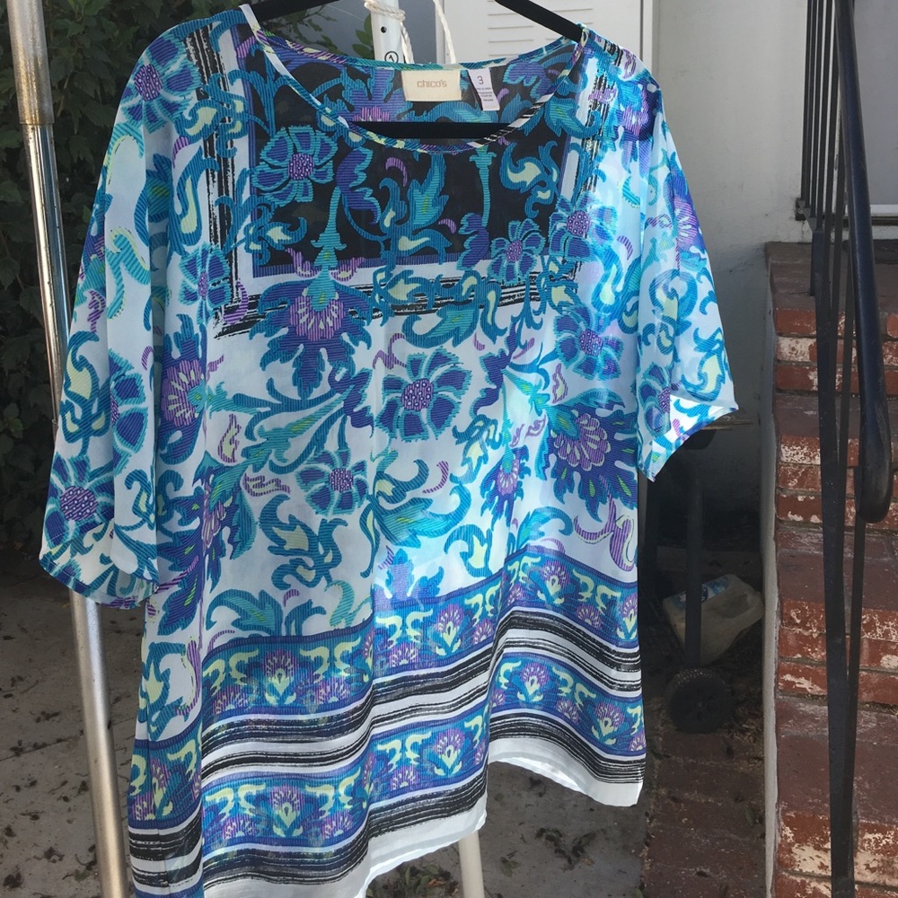 Chico's Multi colored Tunic/Blouse