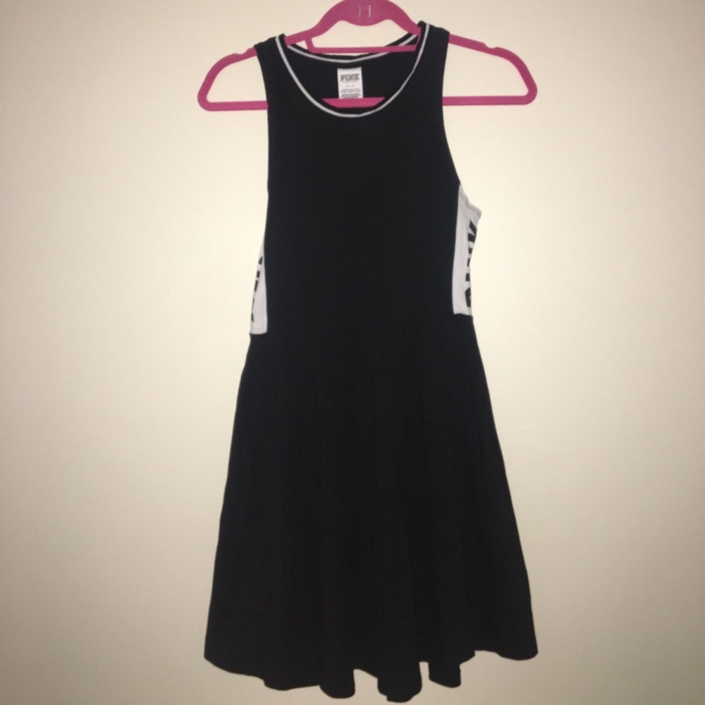 A black and white dress