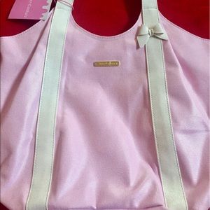 Juicy Couture Pink and White Tote Bag