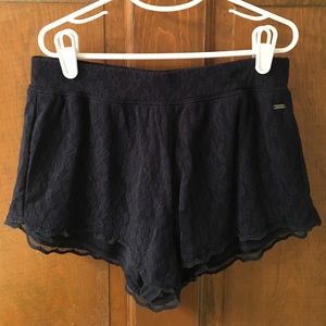 Navy Blue Lace Soft Shorts