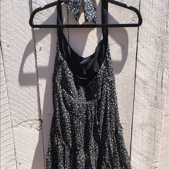 Little Black Ruffle Mini Party Dress - Picture 3 of 6