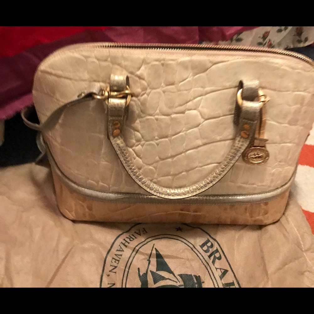 Price Reduced Brahim Vivian Croc Embossed Leather
