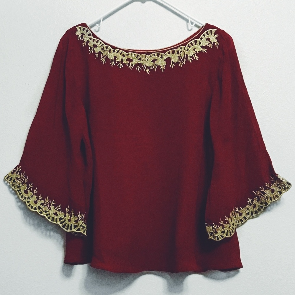 Embroidered Georgette Top
