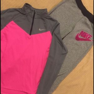 Nike sweatpants and shirt outfit