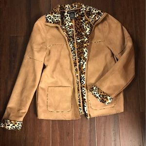 Animal print detailed jacket