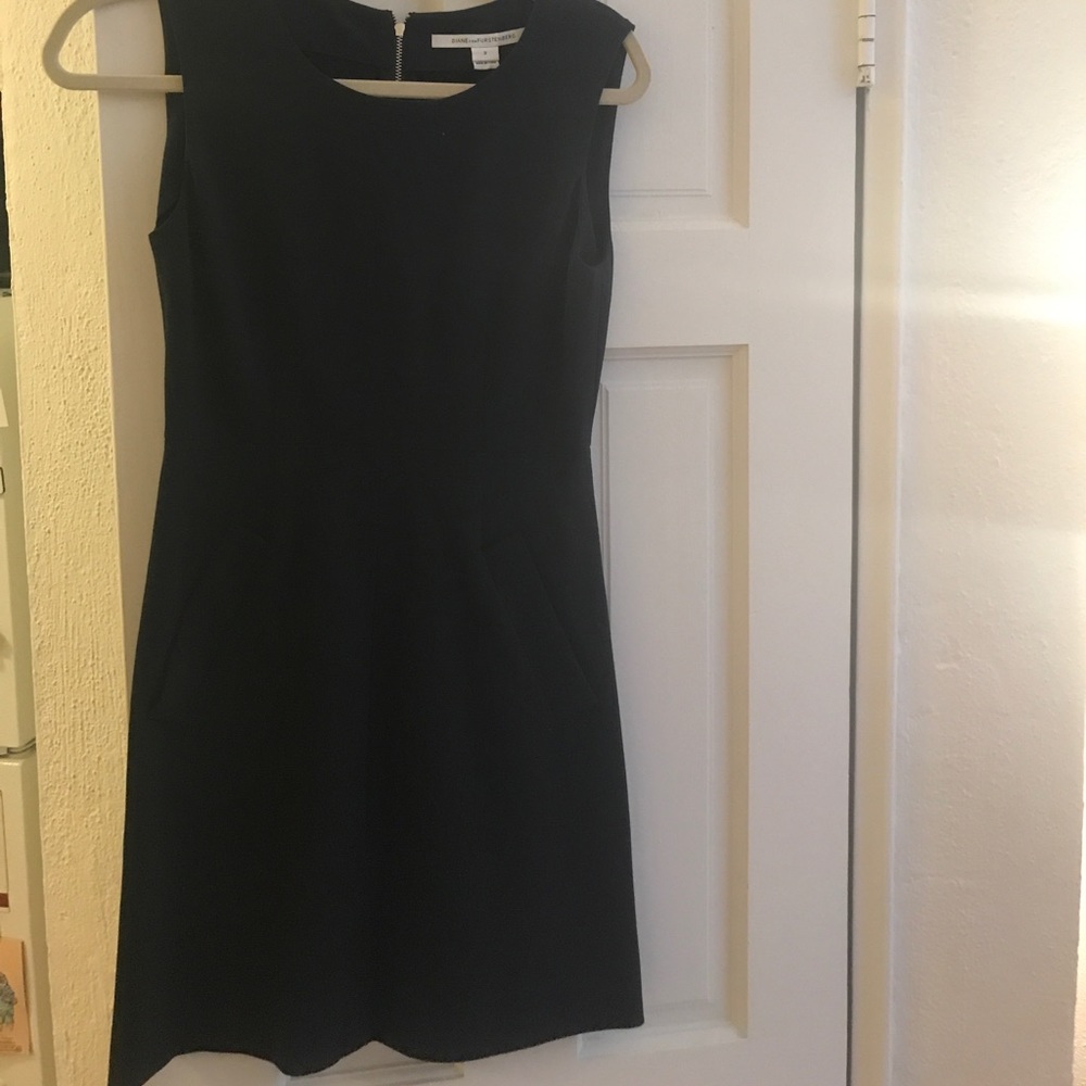 Diane Von Furstenberg Navy Dress with pockets
