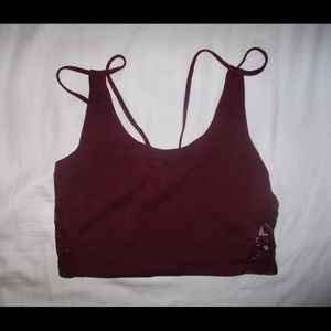 American eagle outfitters burgundy crop top