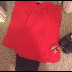 Sassy Red Banana Republic Top