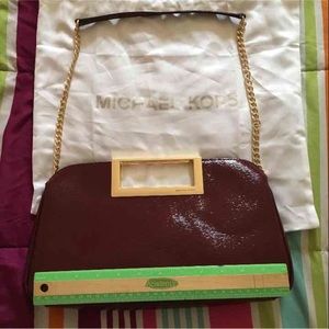 Burgundy Michael Kors bag/clutch