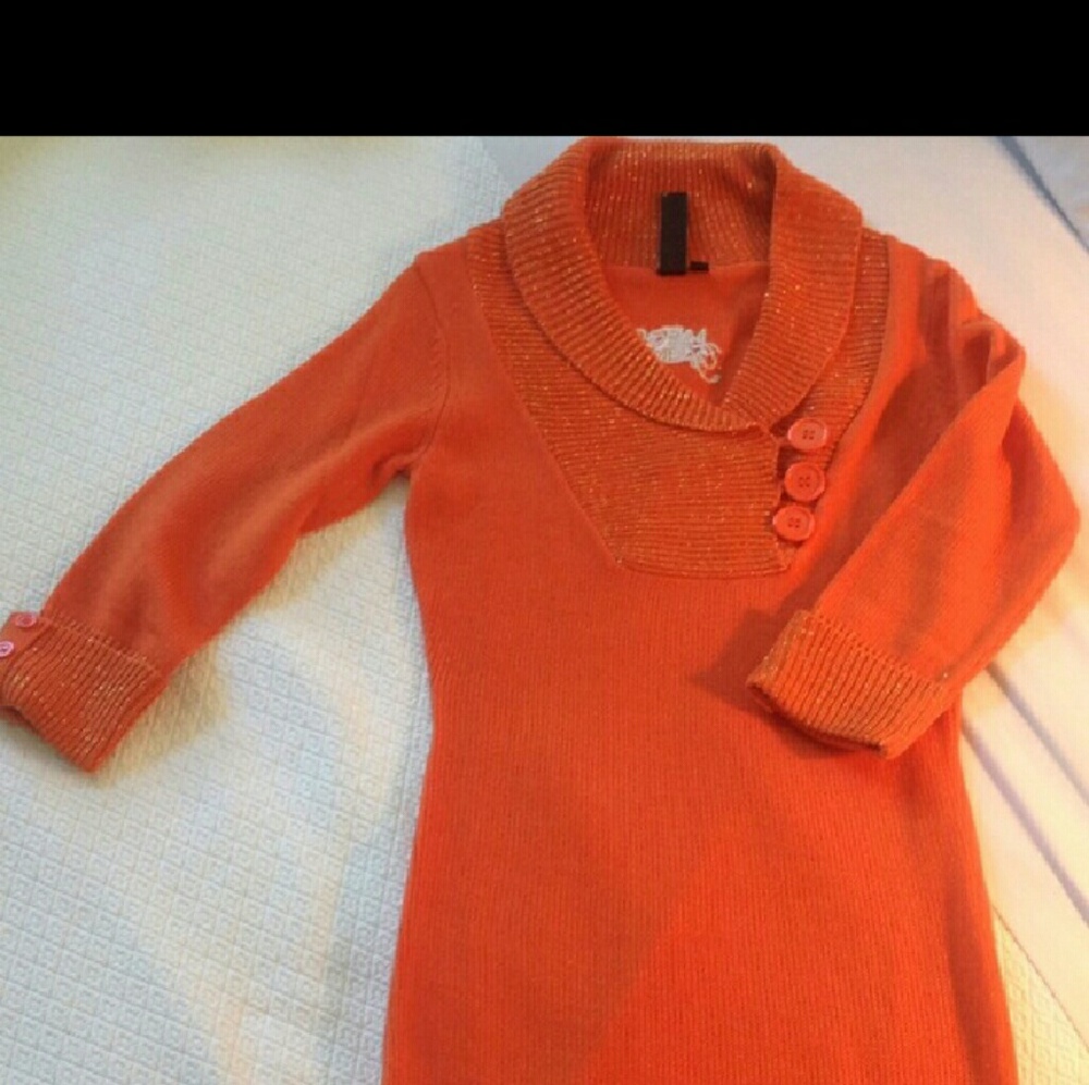 Gorgeous Orange Sweater Dress
