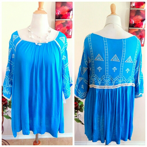 Westbound Tops - ⬇Cotton Boho Embroidered Top Westbound Tops - ⬇Cotton Boho Embroidered Top