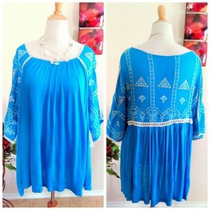 Westbound Tops - ⬇Cotton Boho Embroidered Top Westbound Tops - ⬇Cotton Boho Embroidered Top