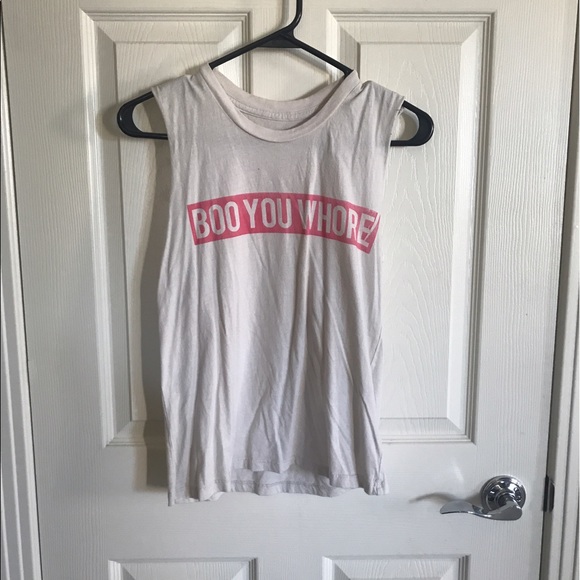 Brandy Melville Tops - Brandy Melville Boo you whore top. One size.