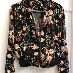 Floral bomber jacket