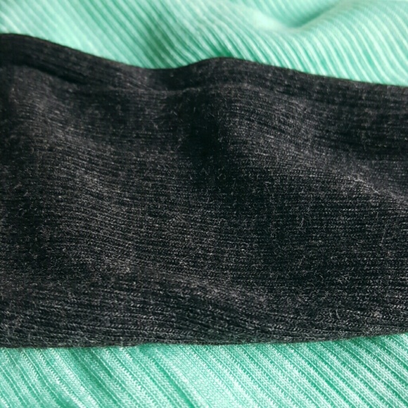 Zine Anderson Mint & Charcoal Hooded Henley Shirt - Picture 6 of 7