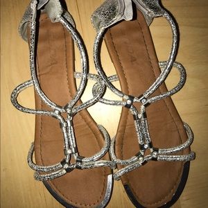 silver sandals