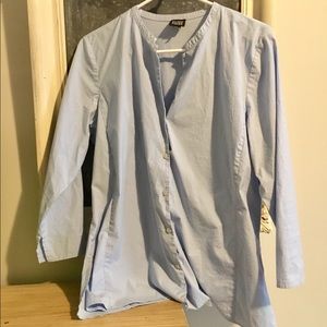 Eileen Fisher powder blue button down
